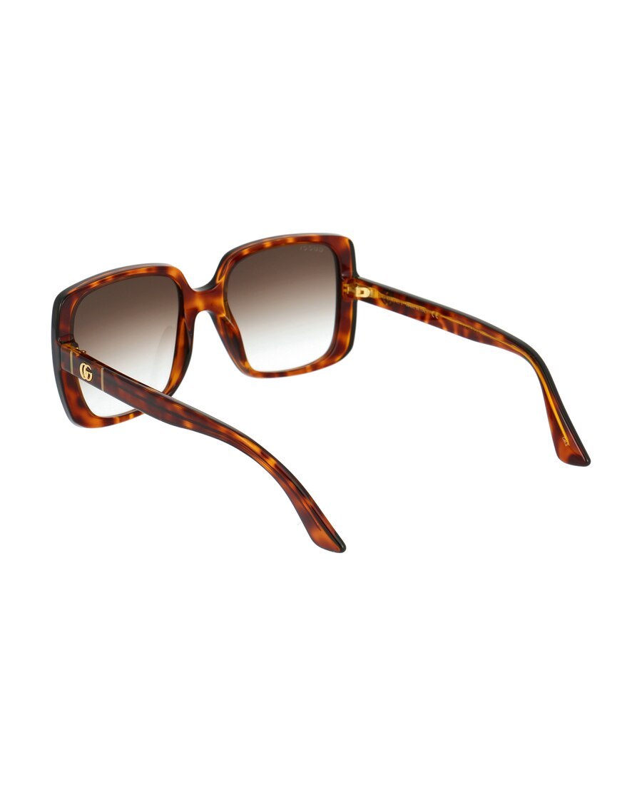 Gucci Womens Gc001665 Rectangle-frame Injected Sunglasses Brown In Multicolor