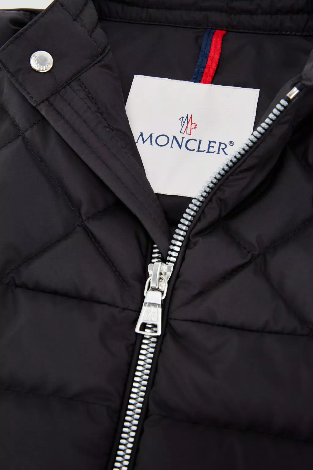 Moncler Cleanthe Logo Down Jacket In Black