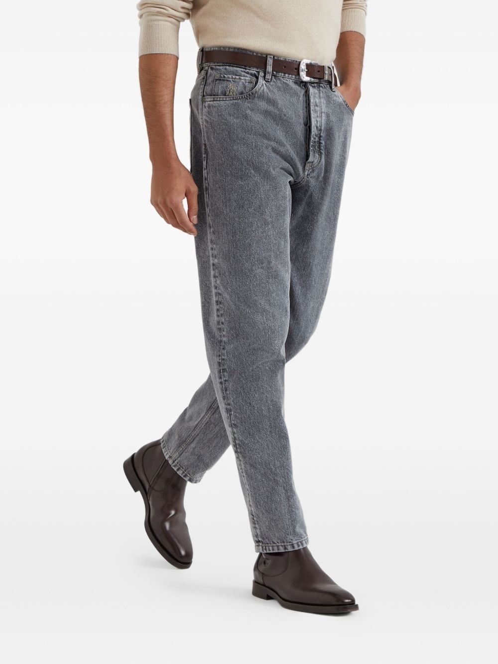 Brunello Cucinelli Greyscale Denim Jeans