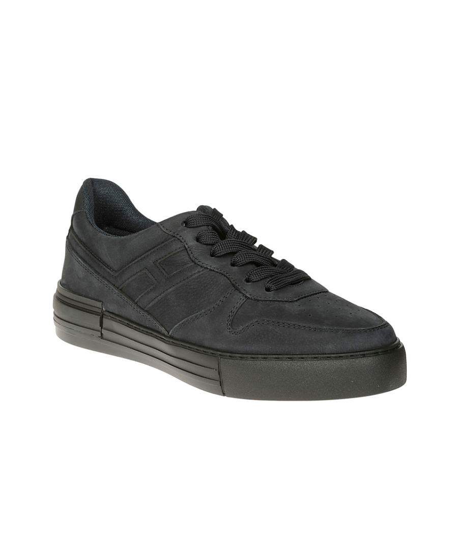 Hogan Splicing Design Leisure Sports Shoes In Black