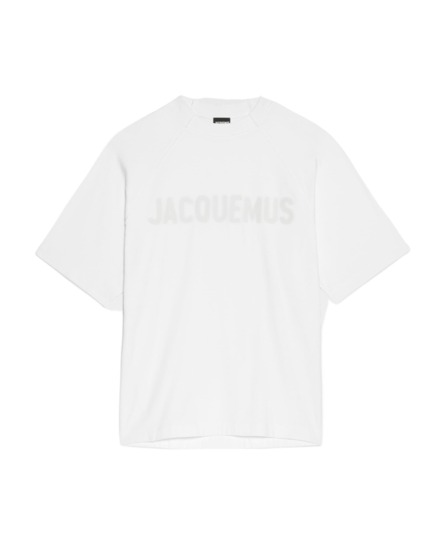 Jacquemus Typo Logo Crewneck T-shirt In White
