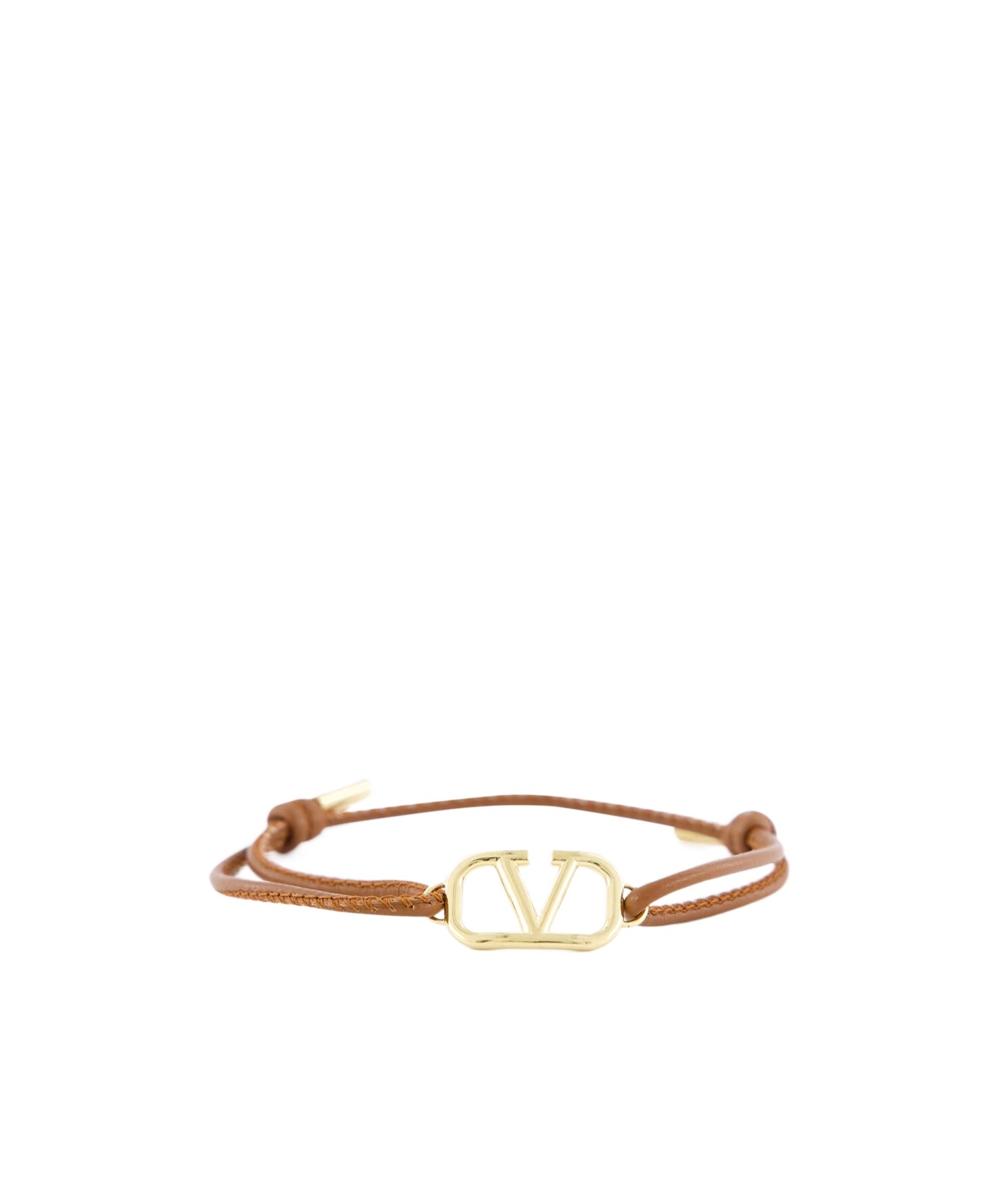Valentino Leather Bracelet In Yellow