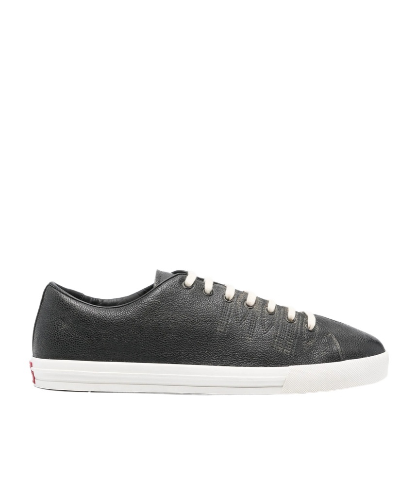 Prada Men's Aged-effect Leather Sneakers In Multi
