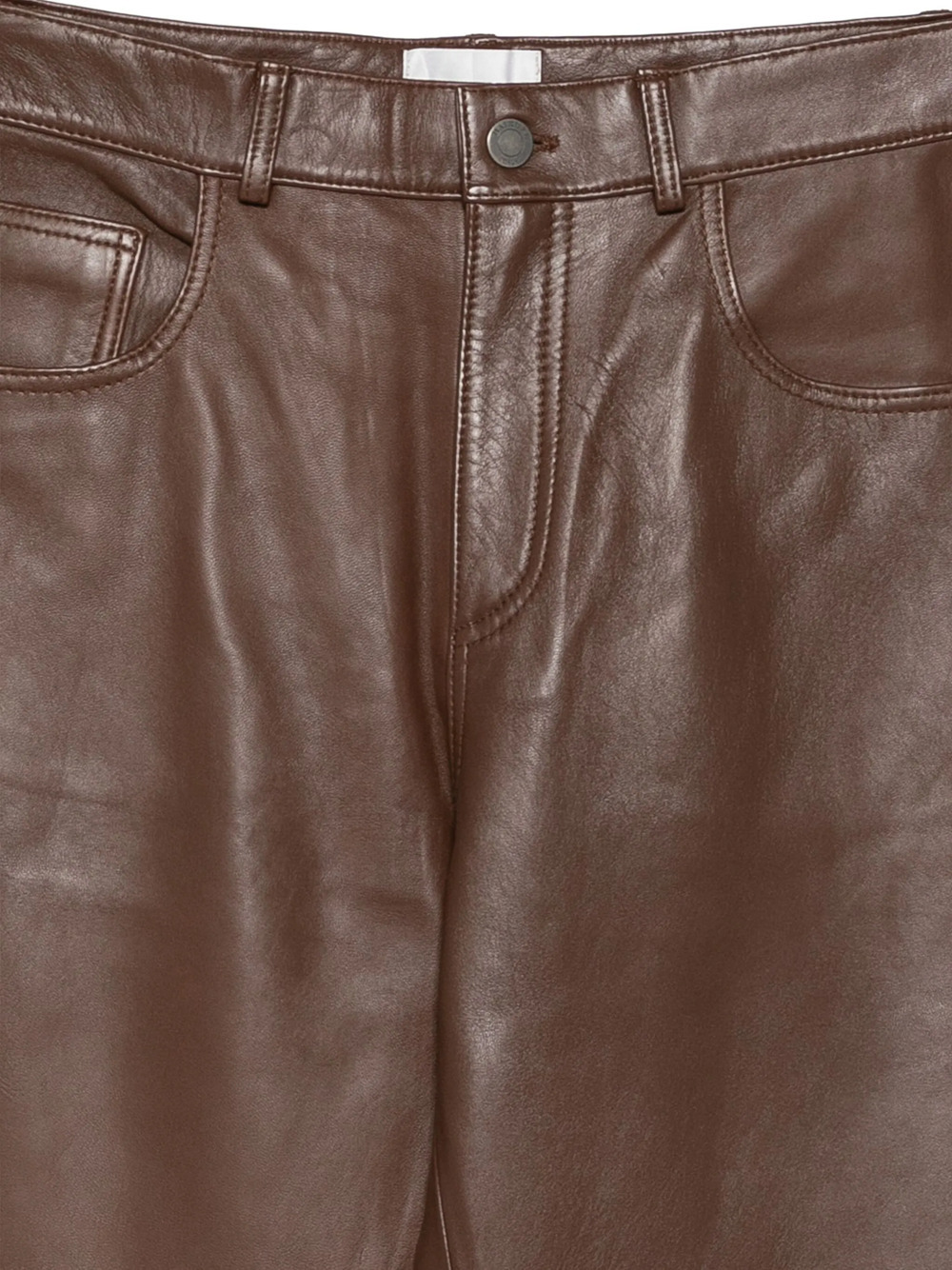 Haikure Belt Loop Casual Pants In Brown
