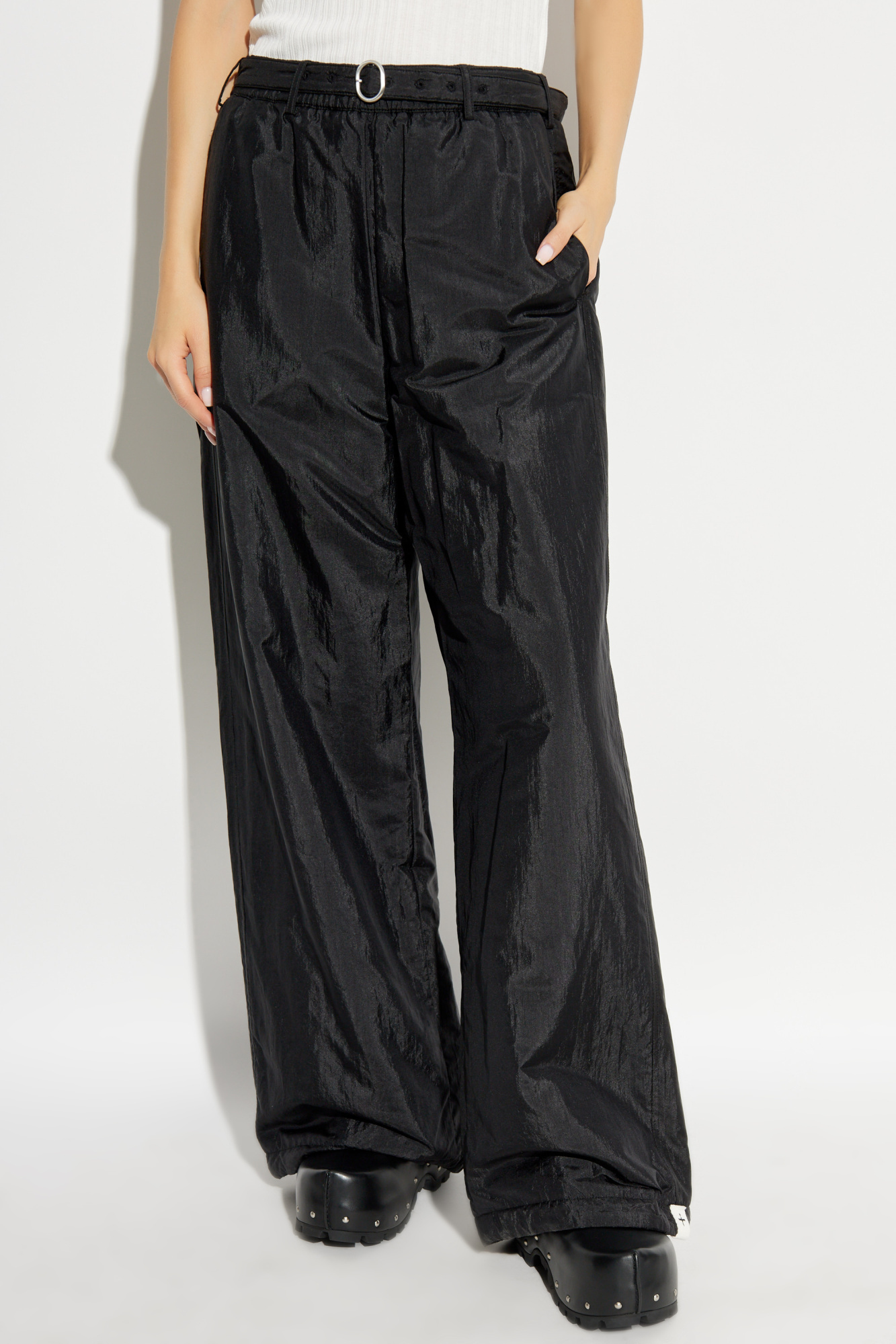Jil Sander Wide-leg Trousers In Black