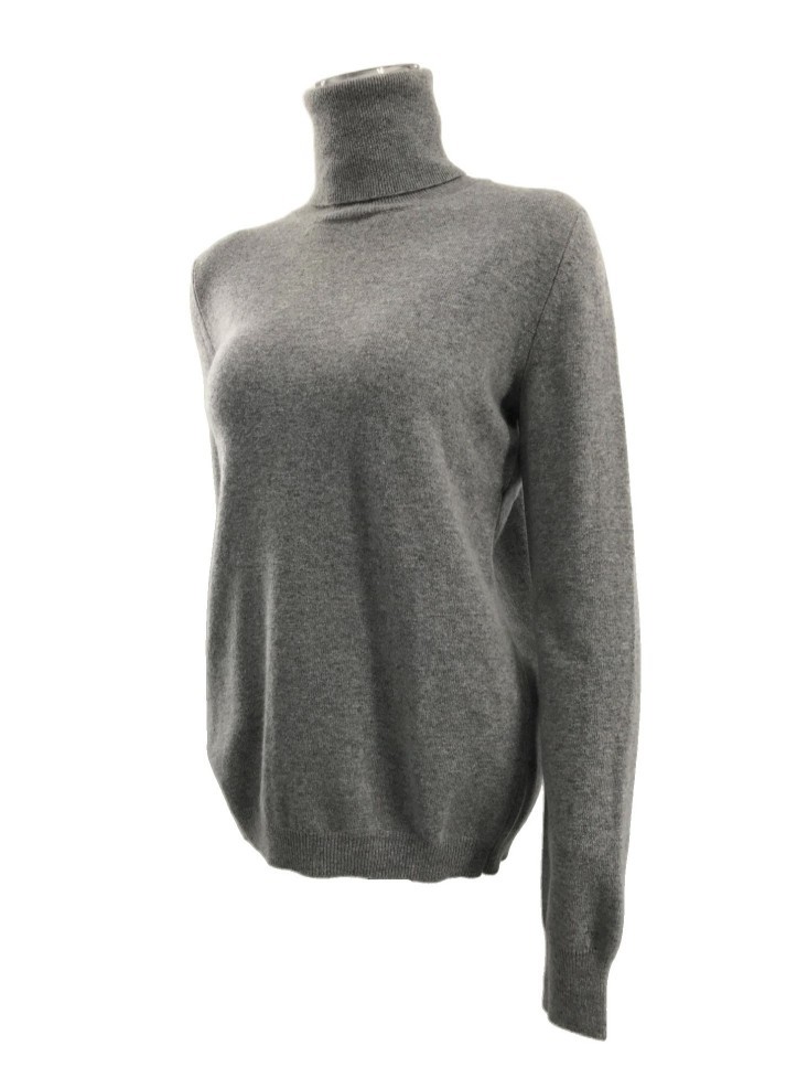 Max Mara Long-sleeved Knitted Sweater In Gray