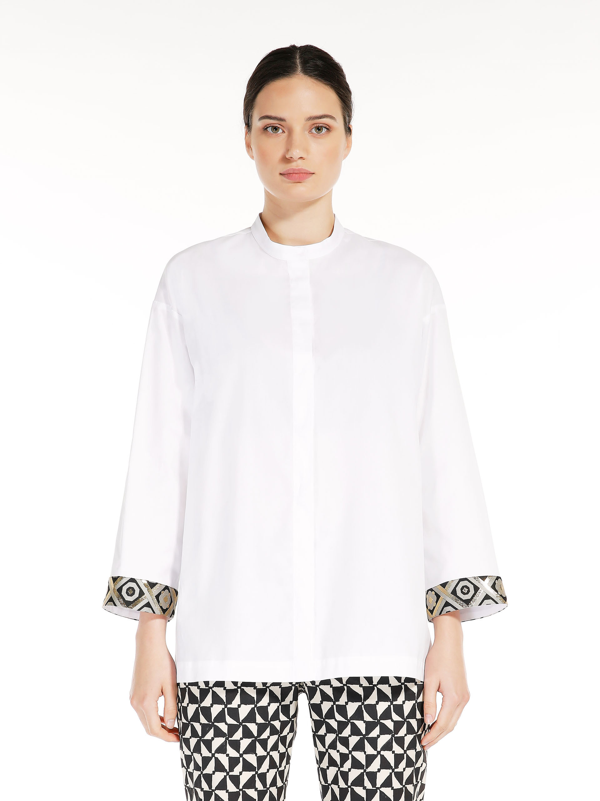 Max Mara Tenerife Cotton Oxford Shirt In White