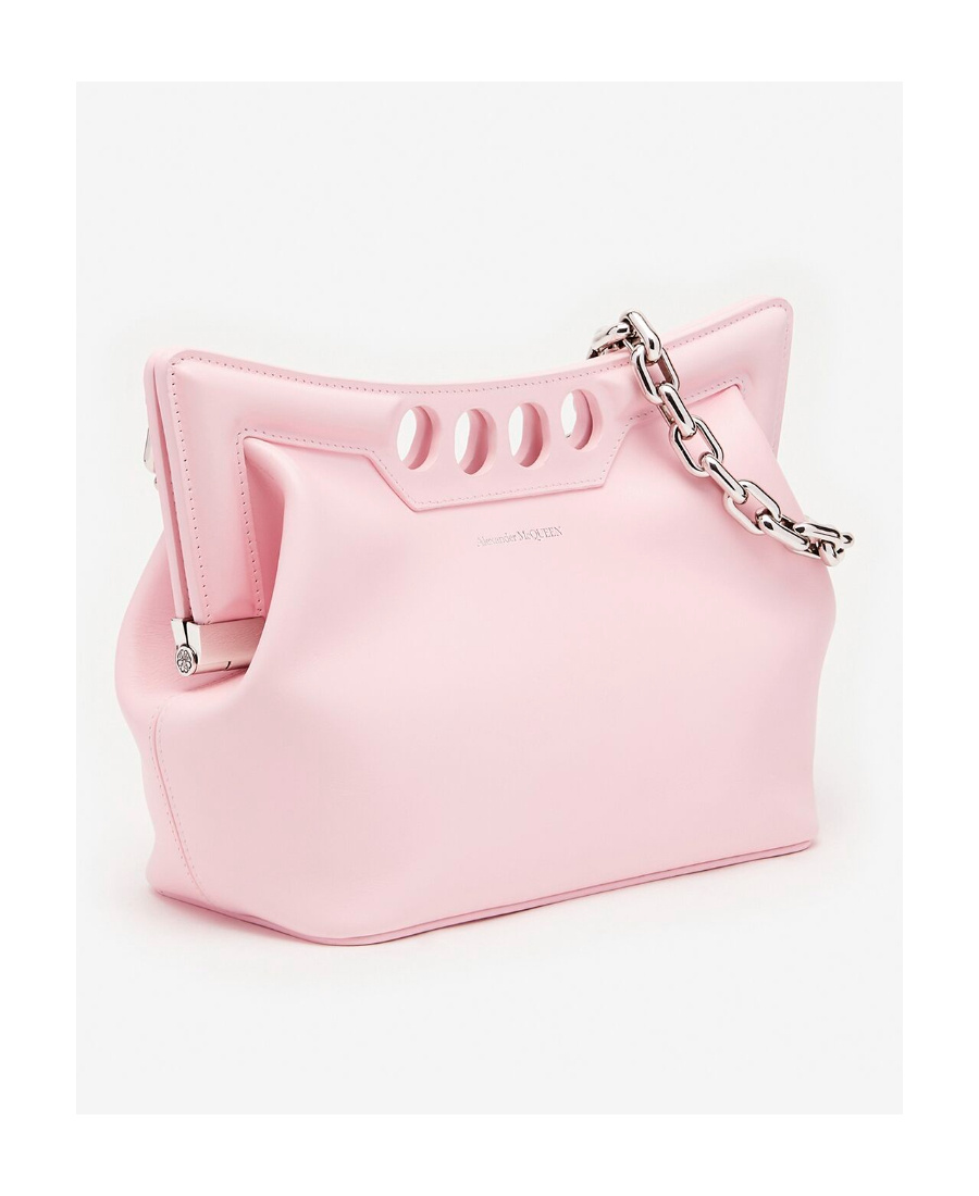 Alexander Mcqueen Women's The Small Peak Leather Shoulder Bag In Pink