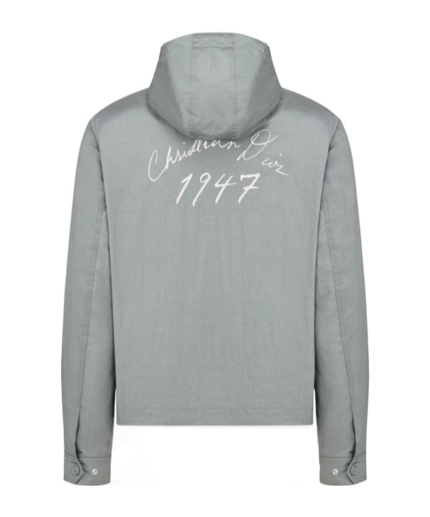 Dior Windproof Casual Jacket In Gray