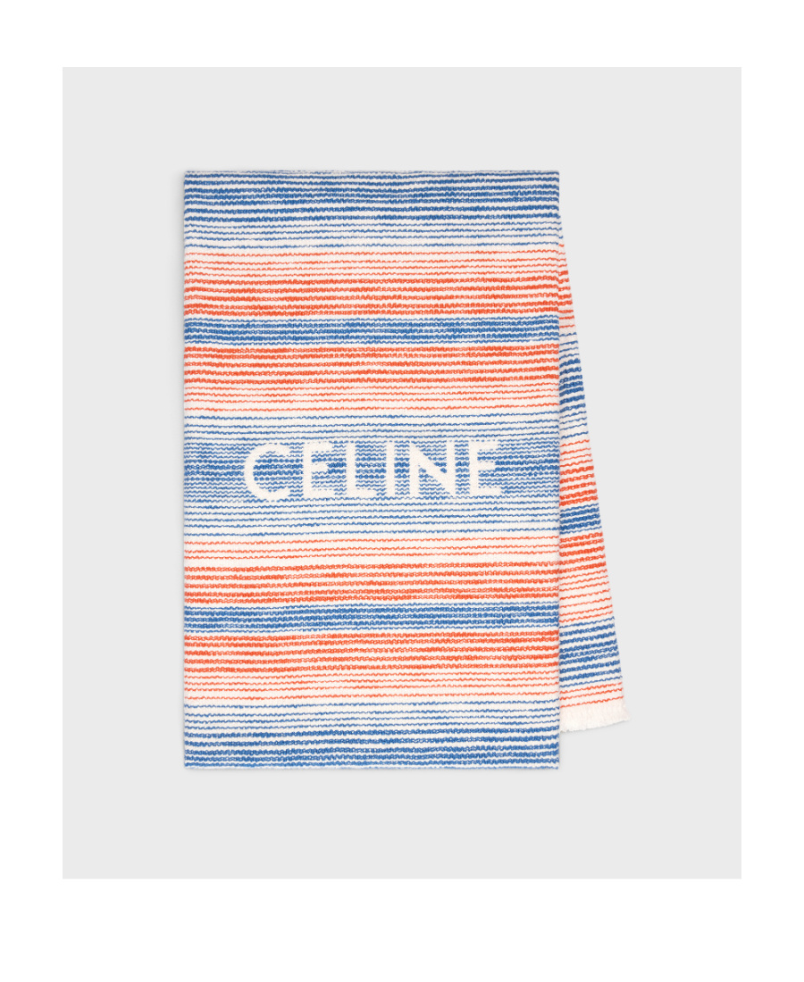 Celine Logo Beach Towel In Multicolor