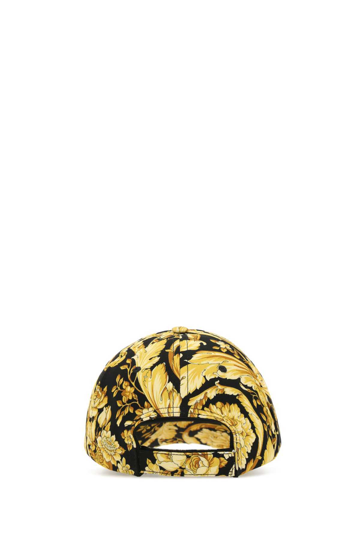 Versace Baroque Pattern-print Cap In Multicolor