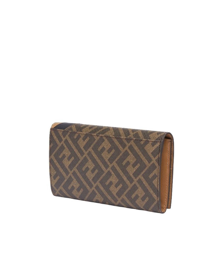 Fendi Continental Bi-fold Wallet In Brown