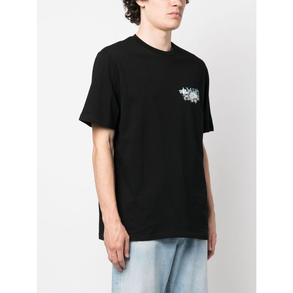 Amiri Logo-print Cotton T-shirt In Black