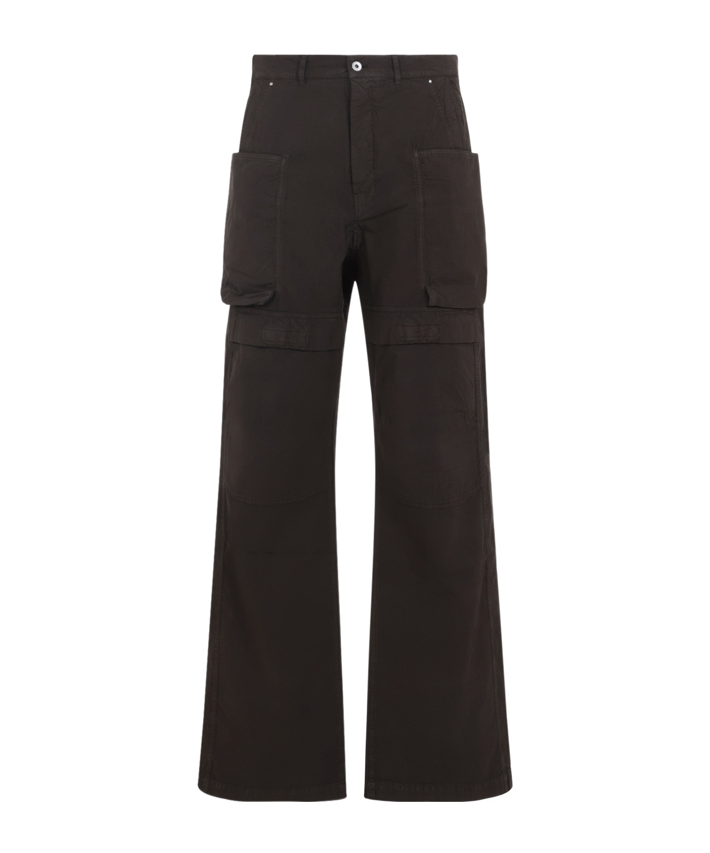 Rick Owens Drkshdw High Waist Wide Leg Cargo Trousers In Black