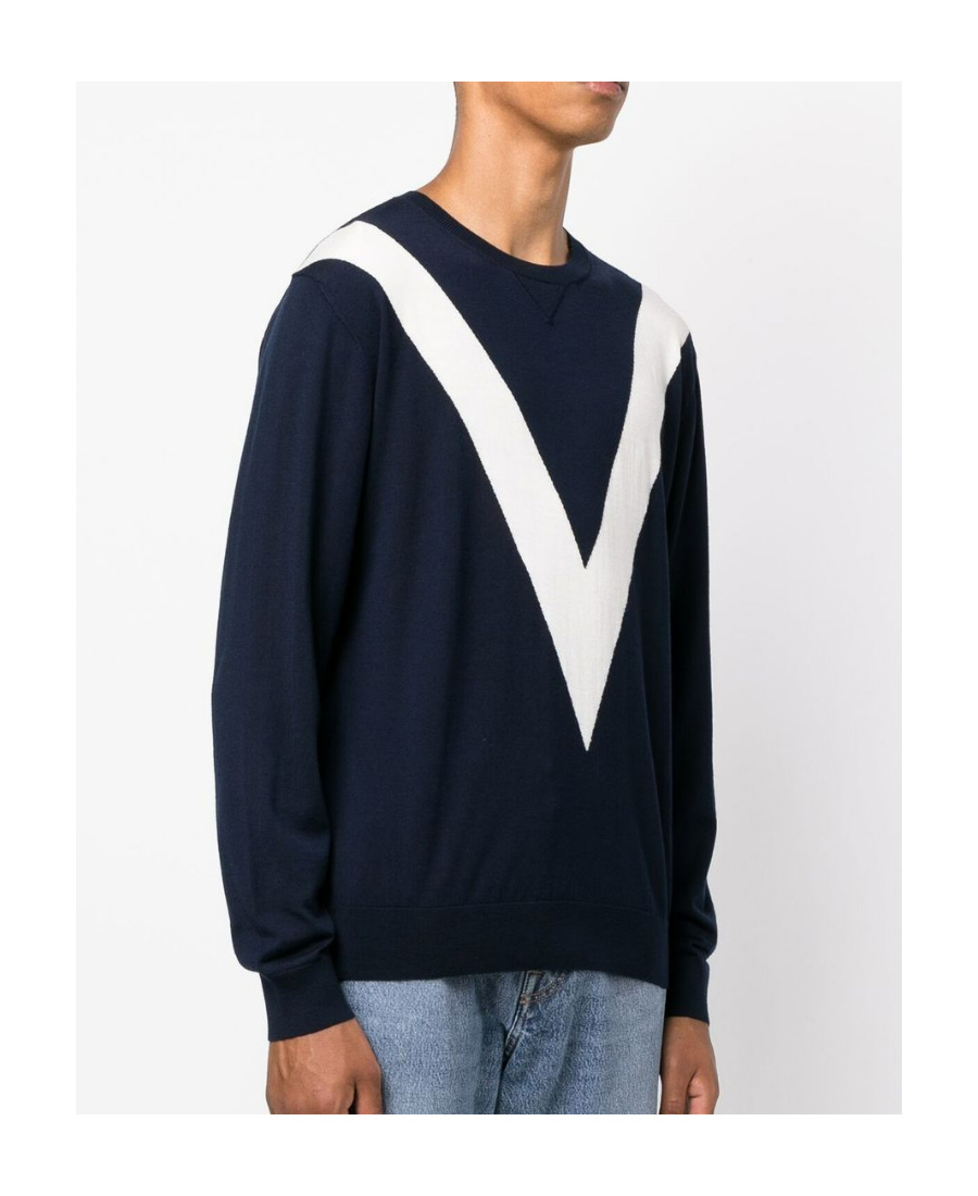 VALENTINO LOGO-PRINT WOOL JUMPER