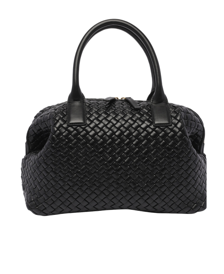 Bottega Veneta Double Handle And One Shoulder Bag In Black
