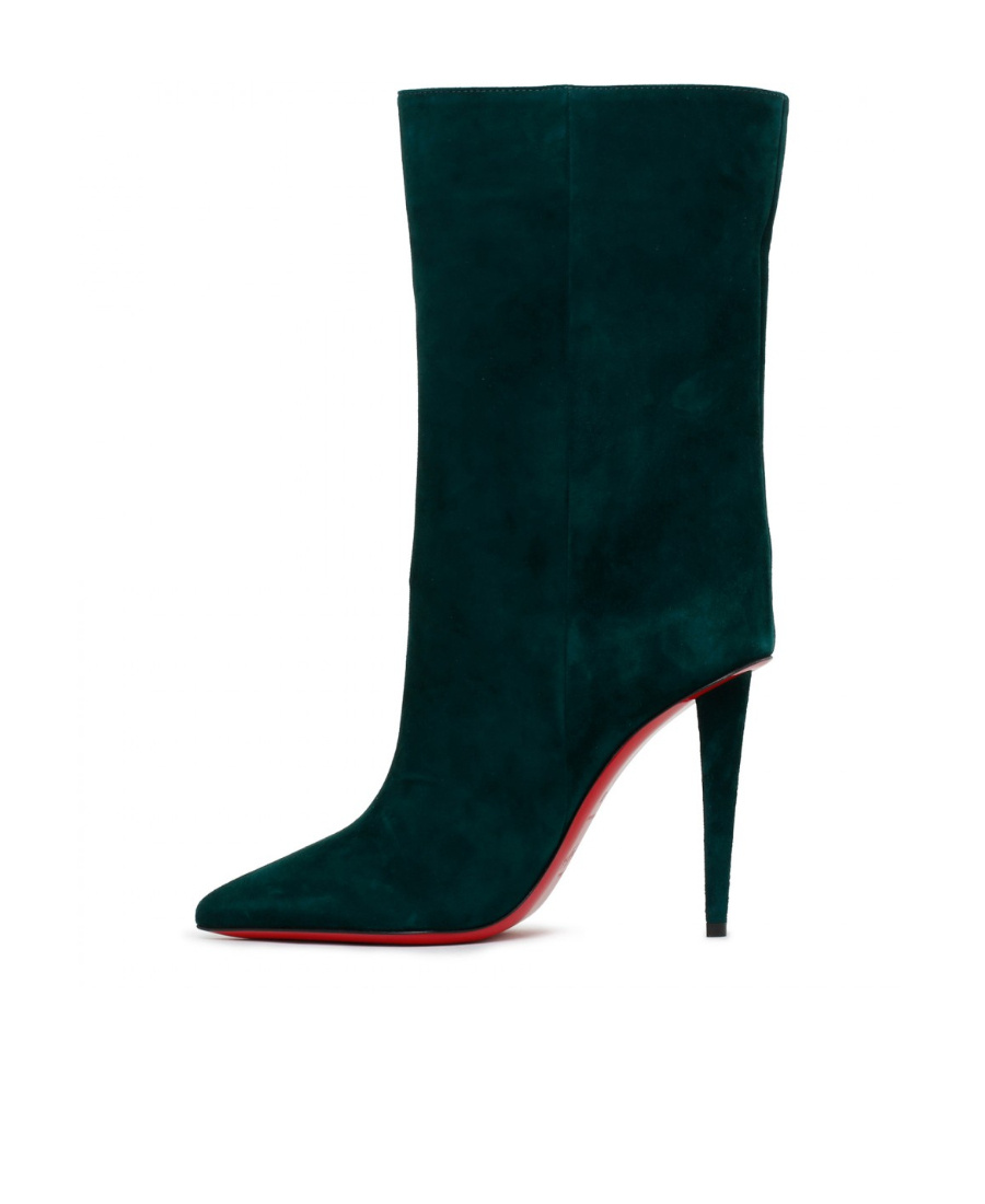 Shop Christian Louboutin Boots In The Logo In Black