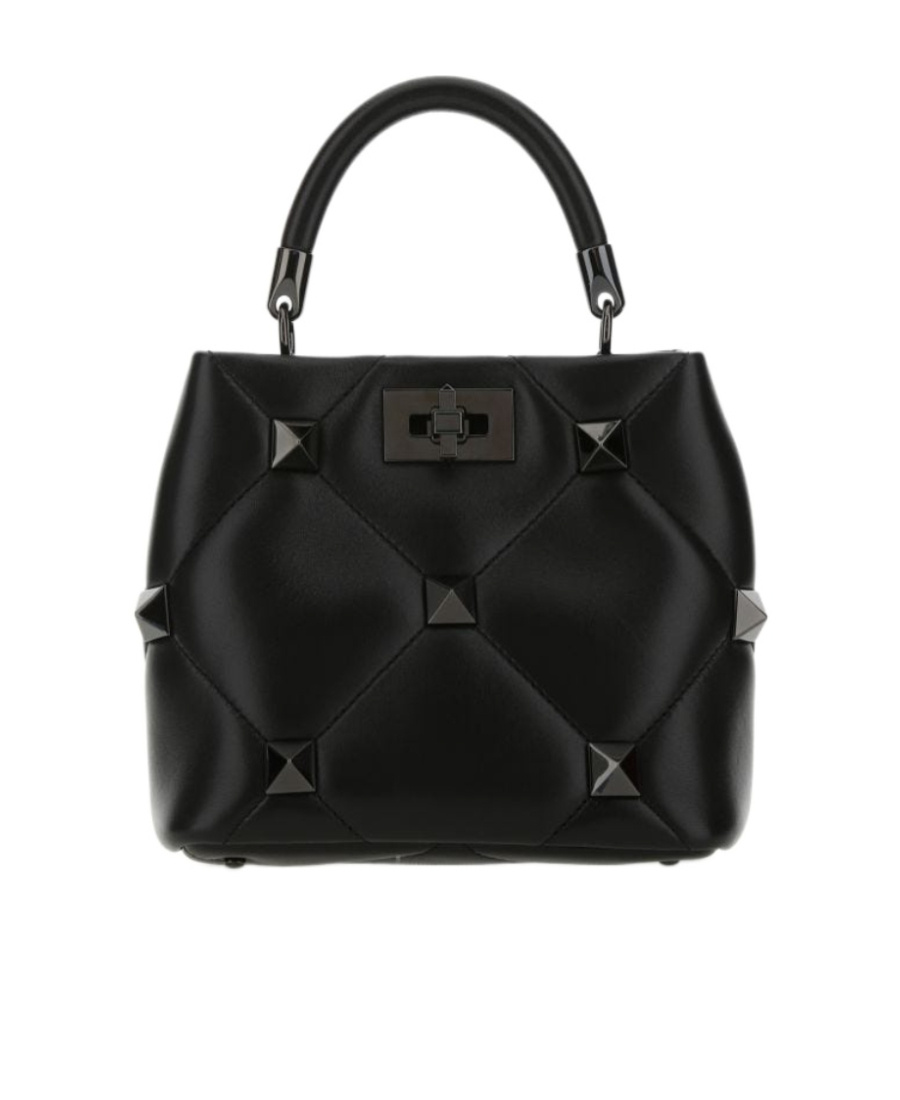 Valentino Roman Stud Tote Bag In Black