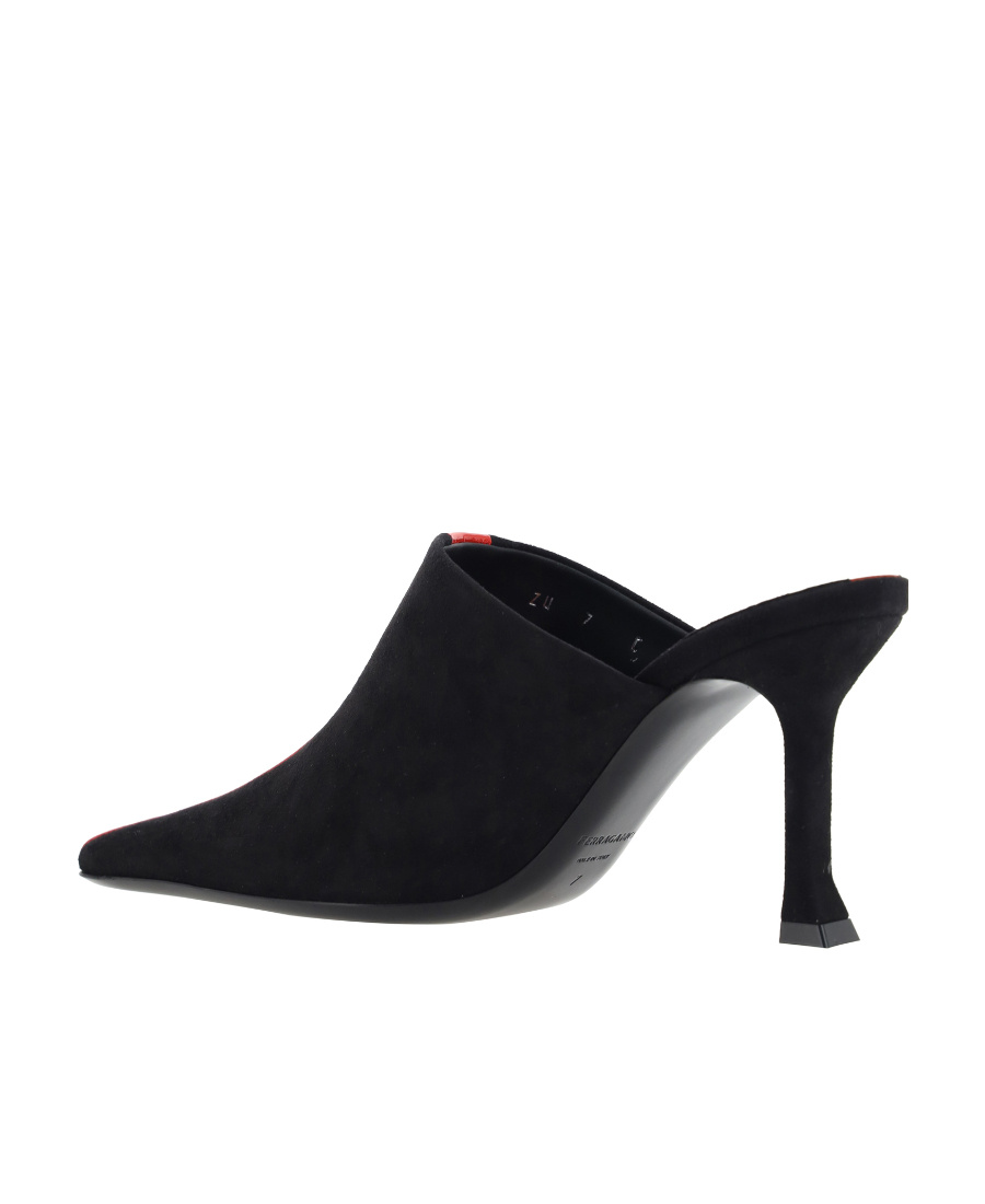 Ferragamo Salvatore Stripe-detailed Slip-on Mules In Black