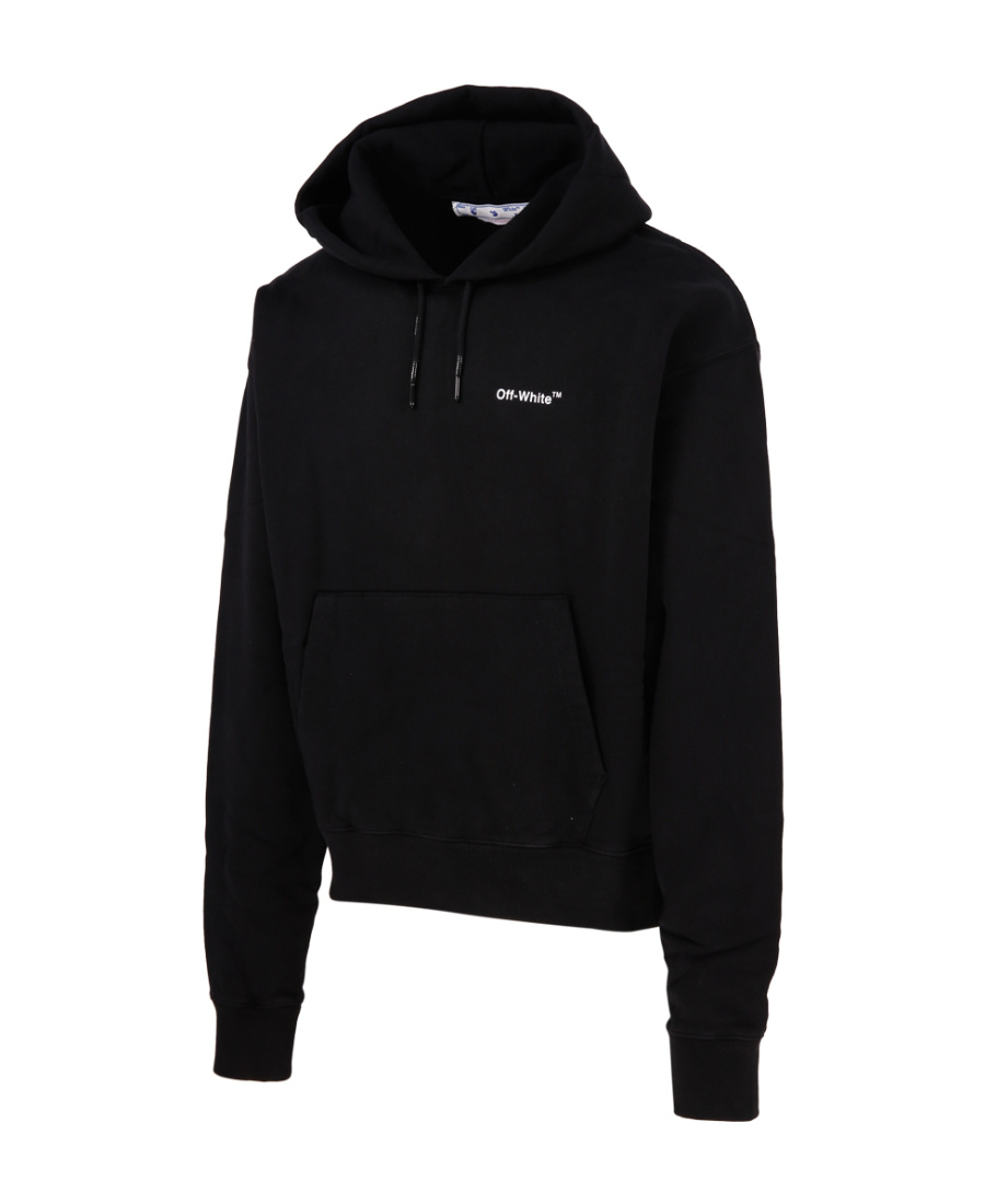 Off-white Blackwhite Windy Arrow Skate Hoodie In Black