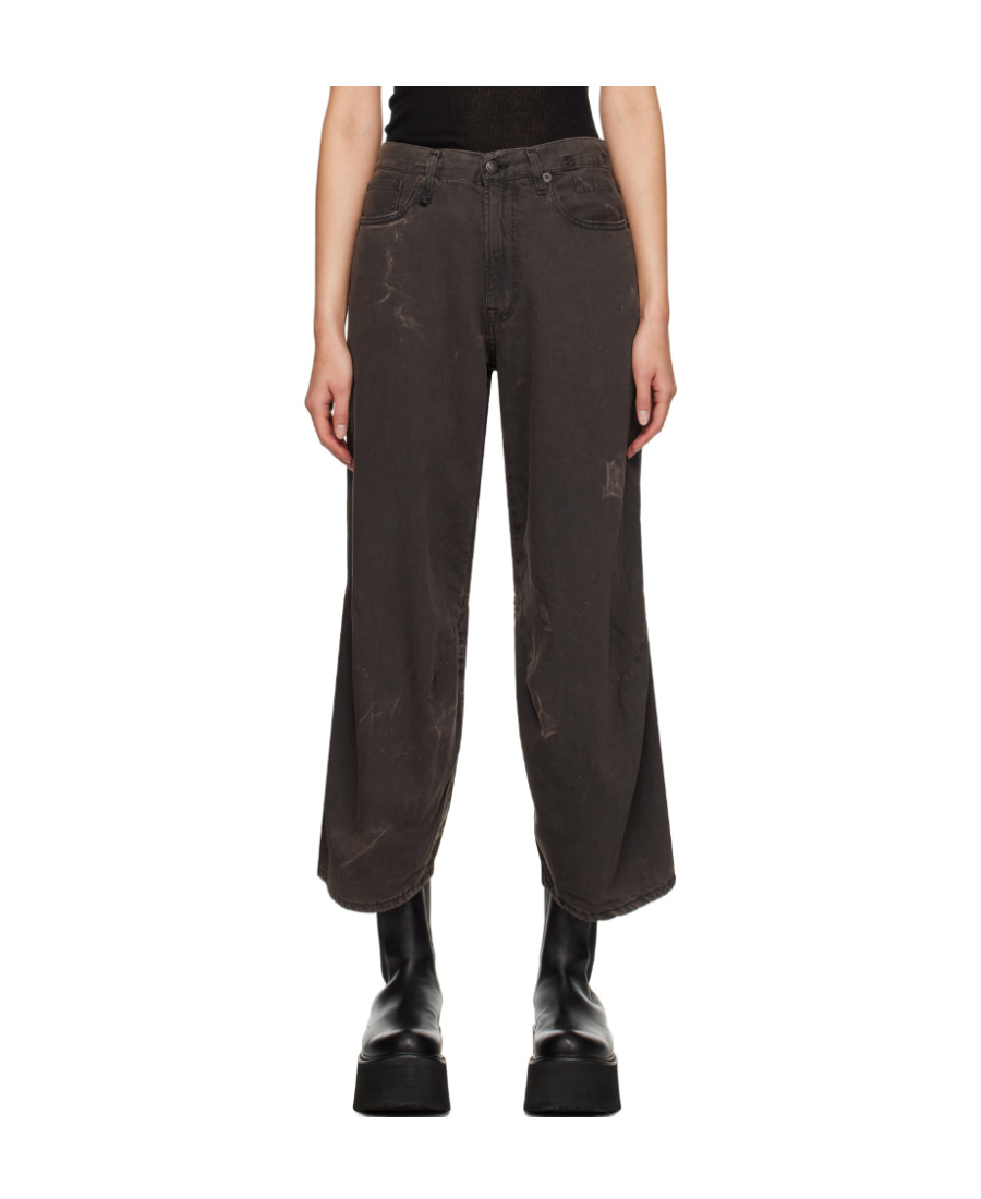 R13 Denim Trousers With Tina Logo In Black