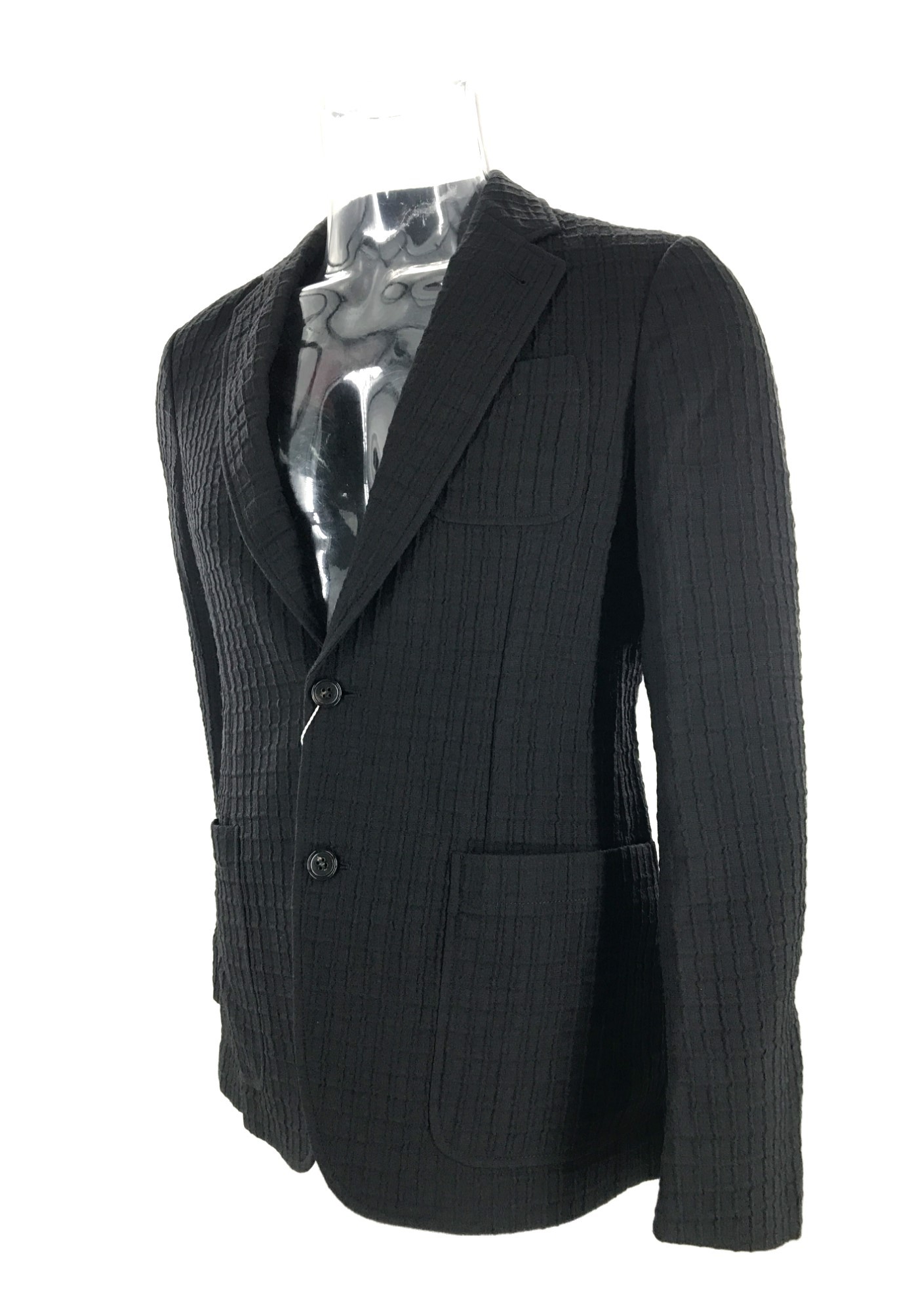 Armani Collezioni Long Sleeved Suit Jacket In Black
