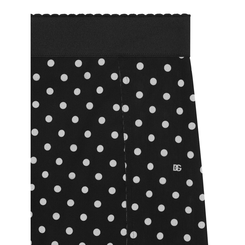 Shop Dolce & Gabbana Polka-dot Print Pencil Skirt In Black