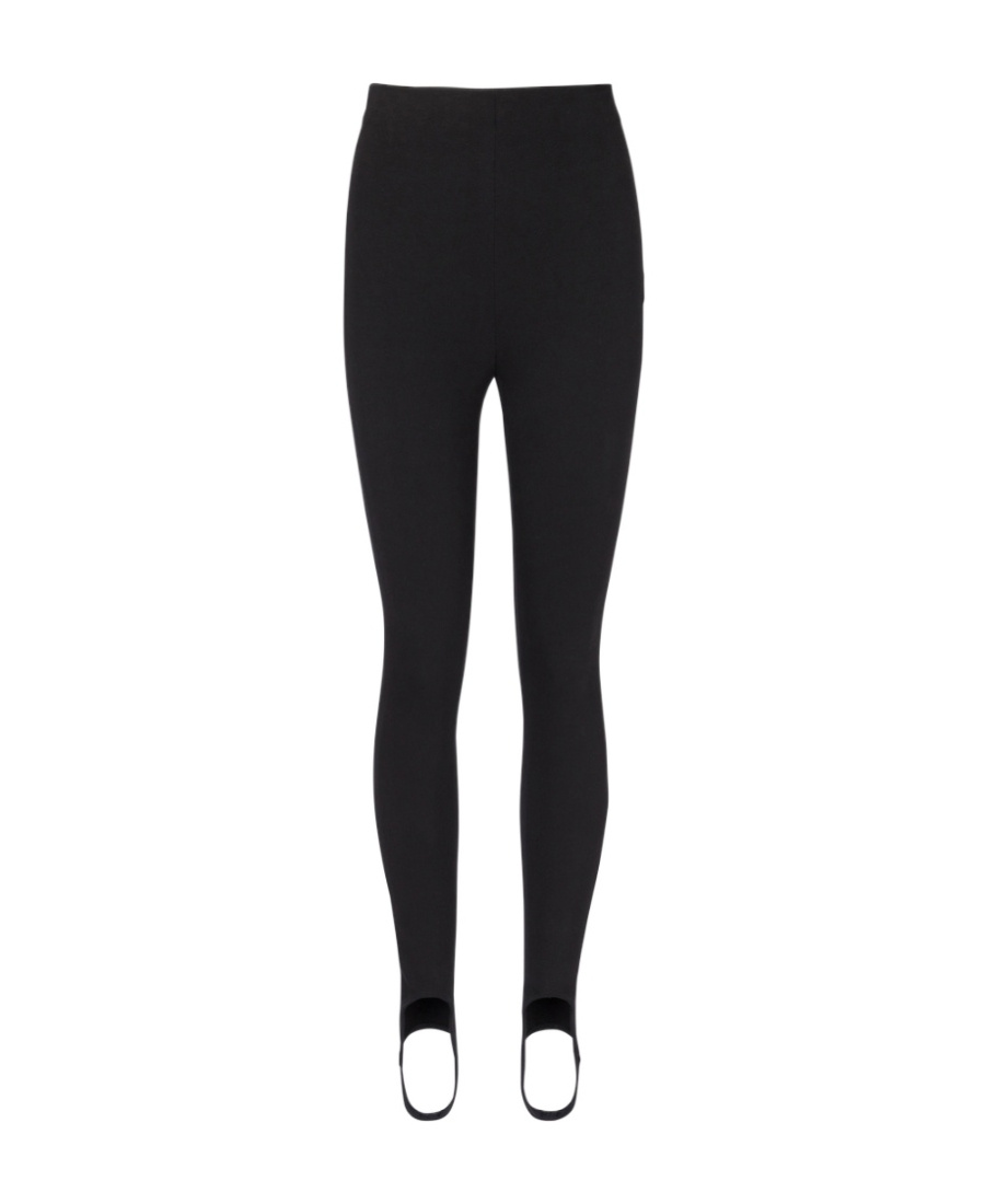 Balmain Black Leggings With Stirrups In Black