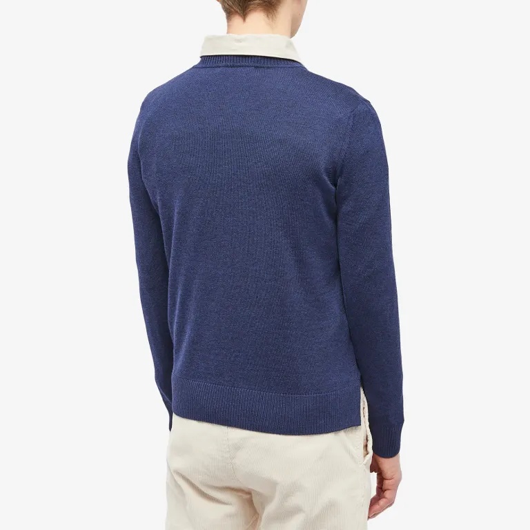 Maison Kitsuné Logo-patch Buttoned Cardigan In Black