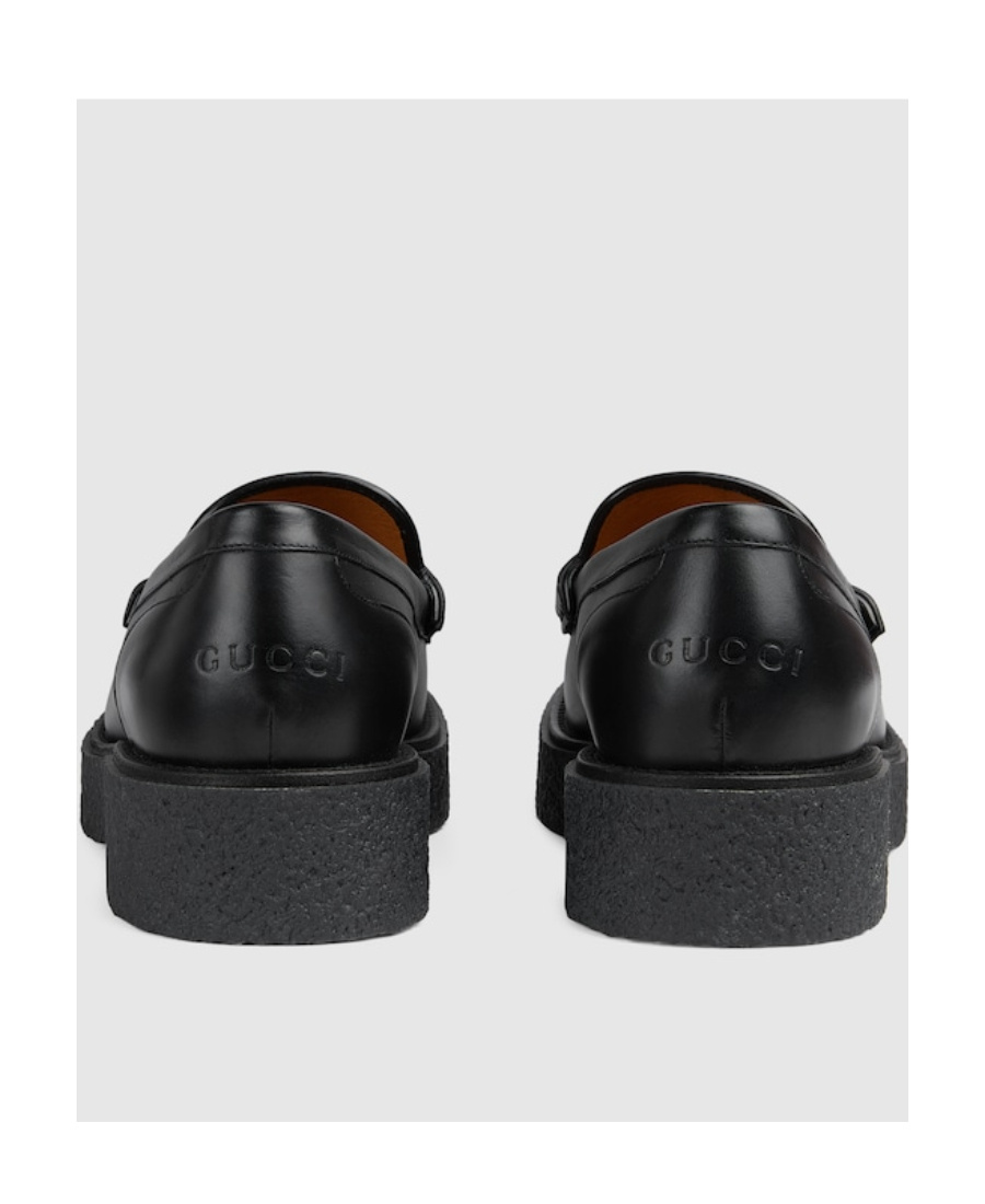 Gucci Logo Plaque Slip-on Loafers In Black