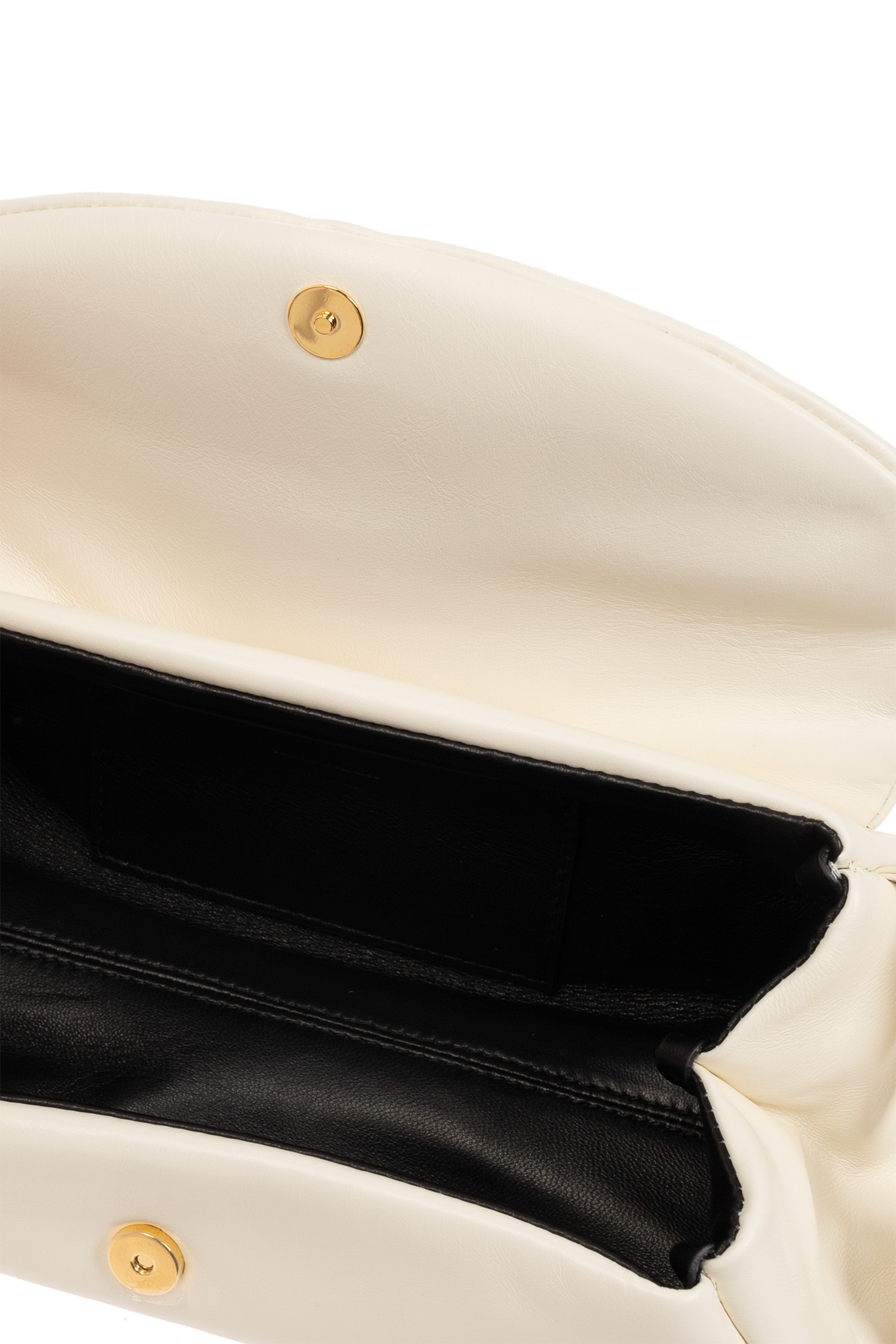 Jil Sander Cannolo Small Leather Shoulder Bag In White