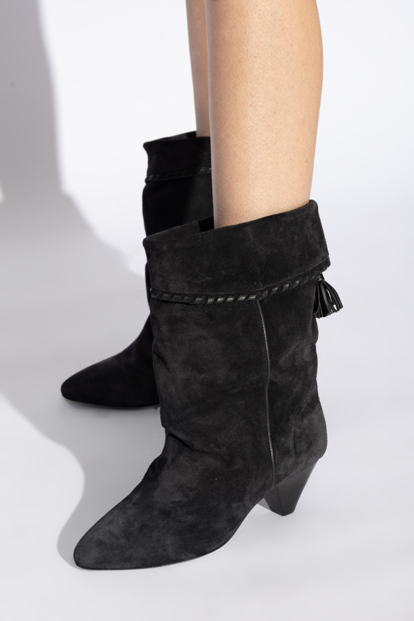 Isabel Marant Pointed Short Boots In Black