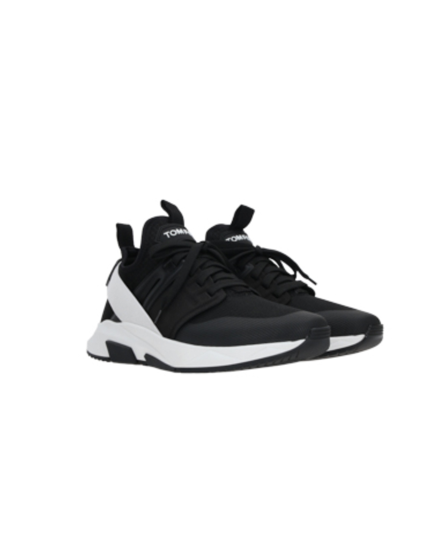 Tom Ford Neoprene And Suede Jago Sneakers Shoes In Black