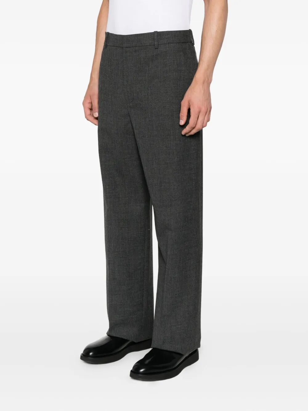 Saint Laurent Belt Loop Casual Pants In Black