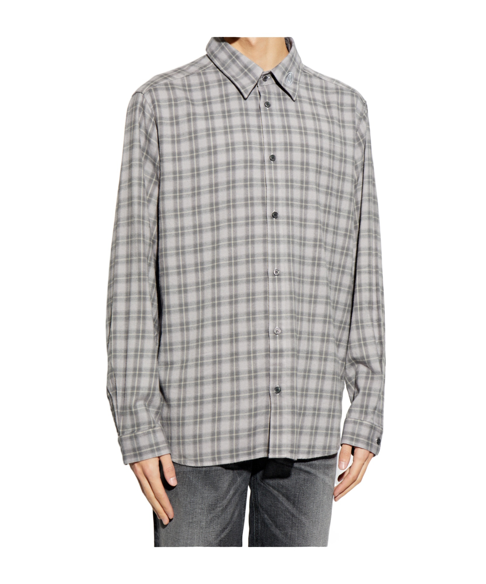 Diesel Long-sleeved Shirt In Gray
