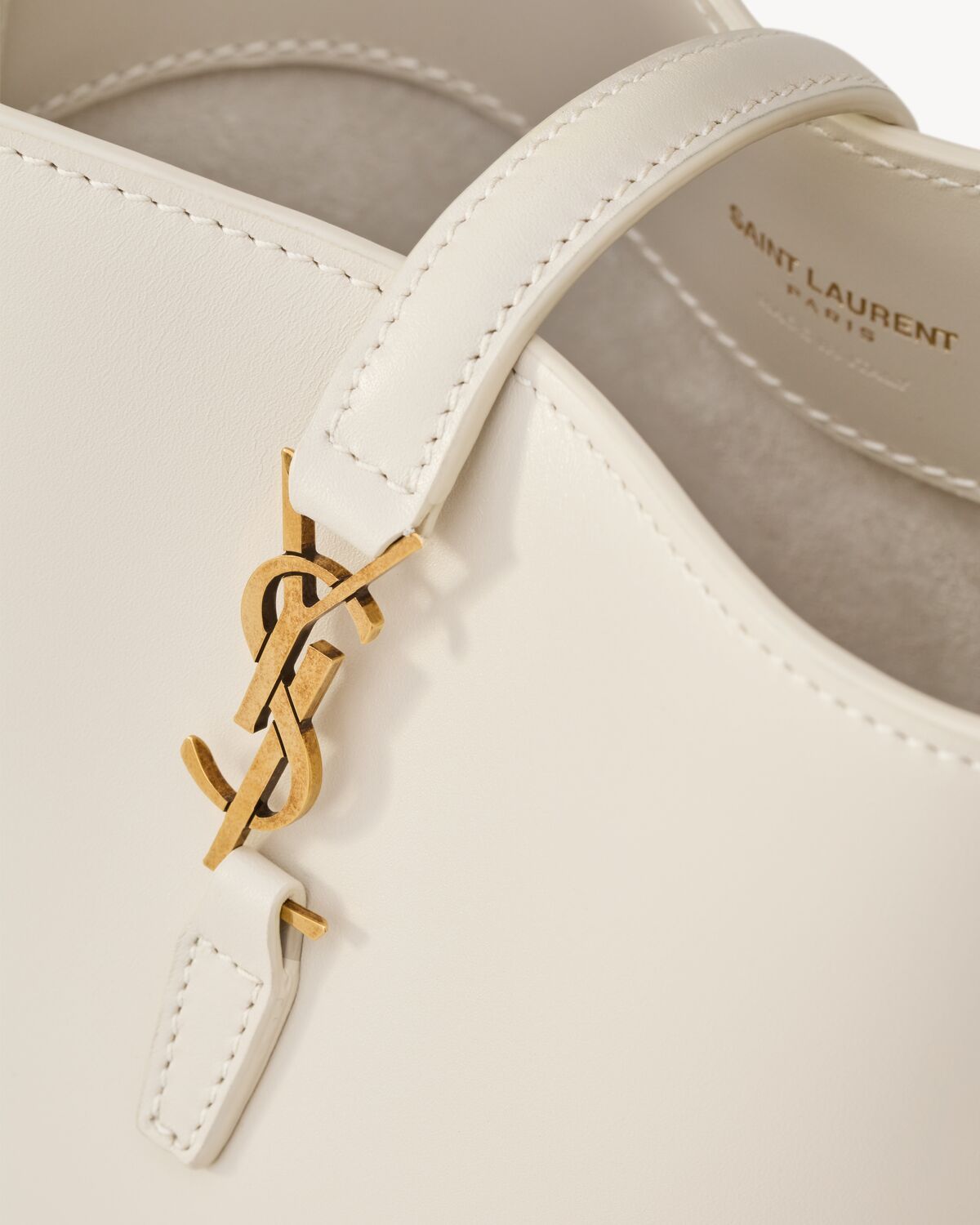 Saint Laurent Mini Le 37 Tote Bag In Nude