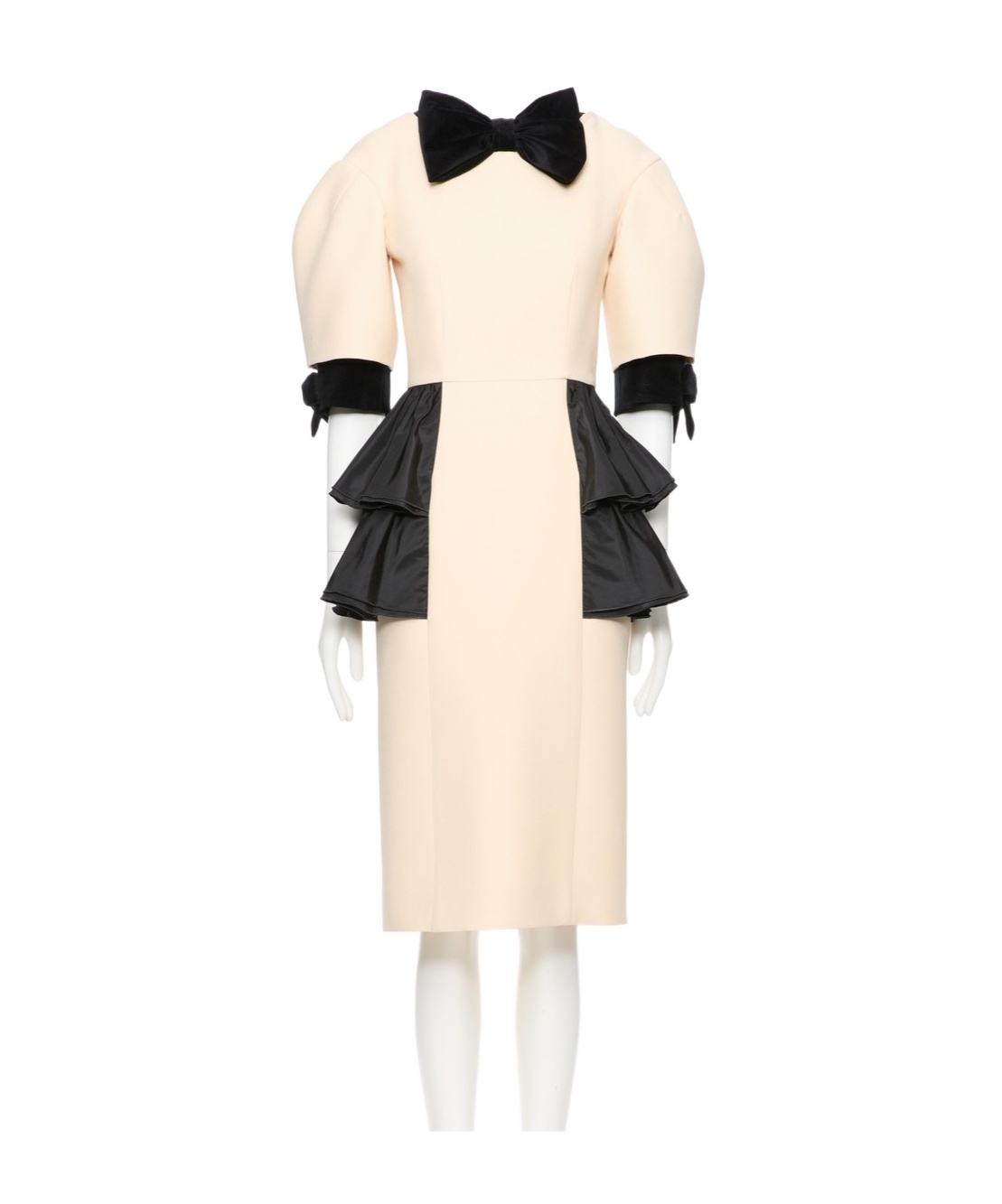 Valentino Short Sleeve Dress In Neutral