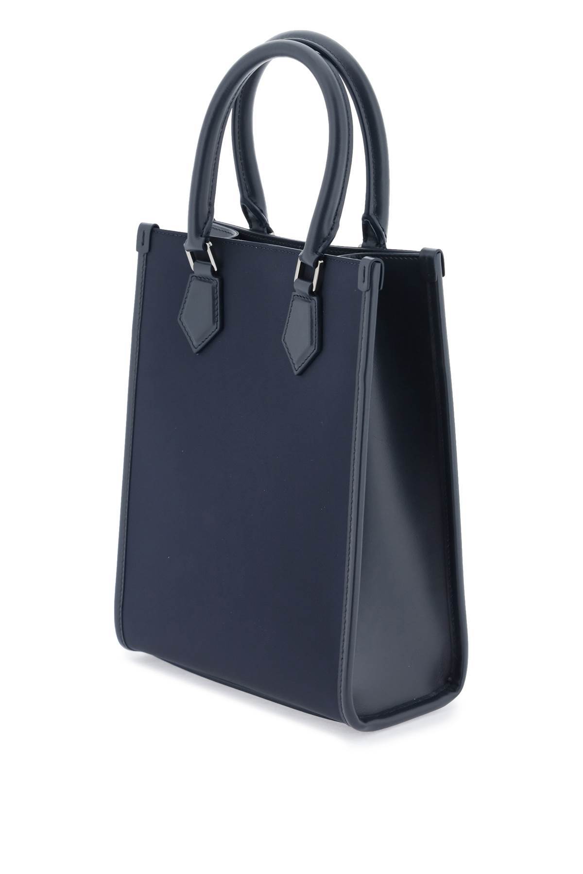 Dolce & Gabbana Leather Bag With Logo On The Front In Black
