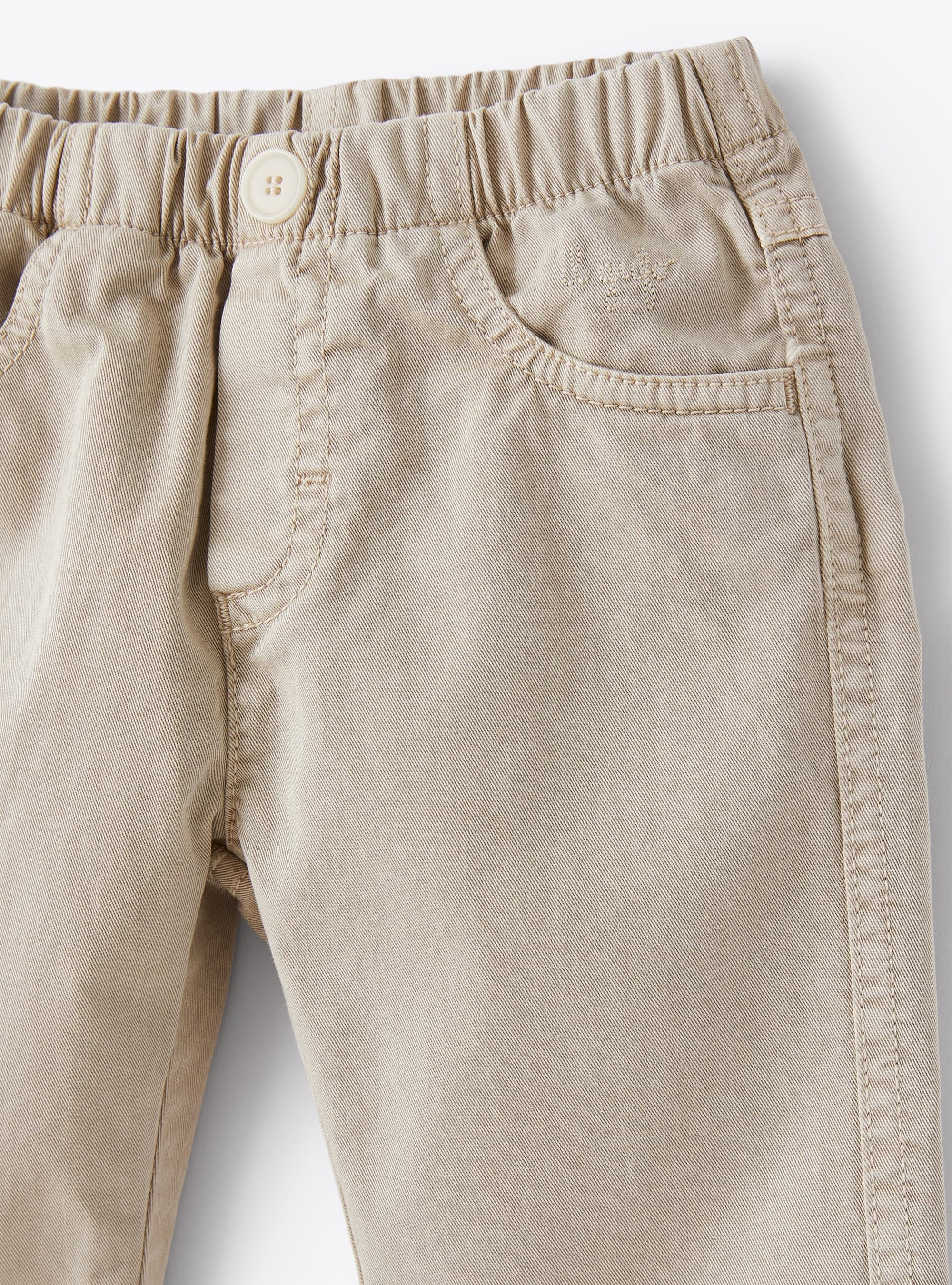 Il Gufo Slim Elasticated-waistband Trousers In Nude
