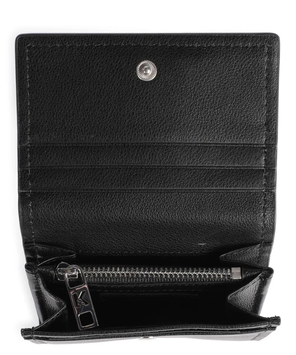 Karl Lagerfeld K/ikonic 2.0 Leather Wallet In Black