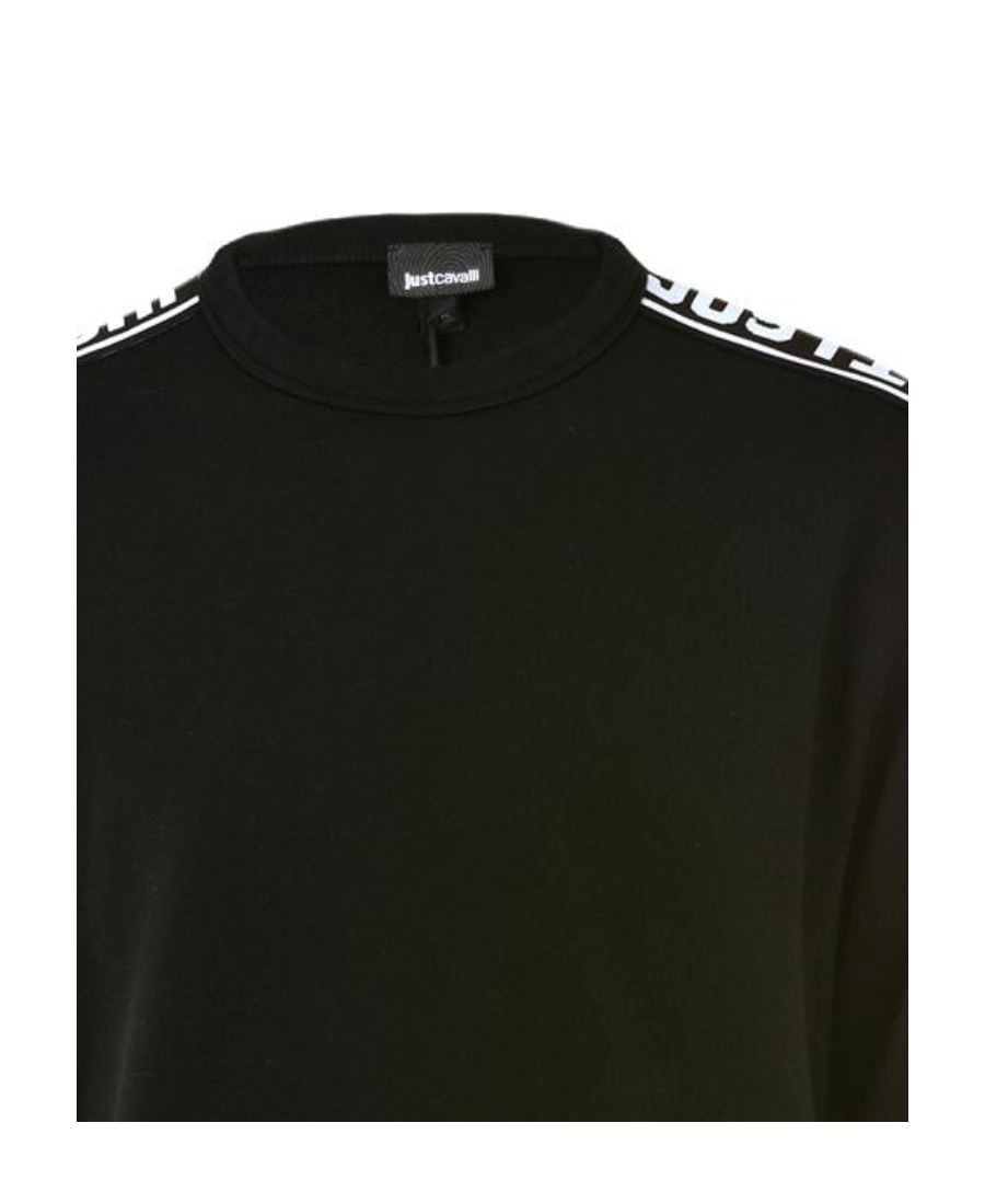 Just Cavalli Logo Embroidered Sports Sweater In Black