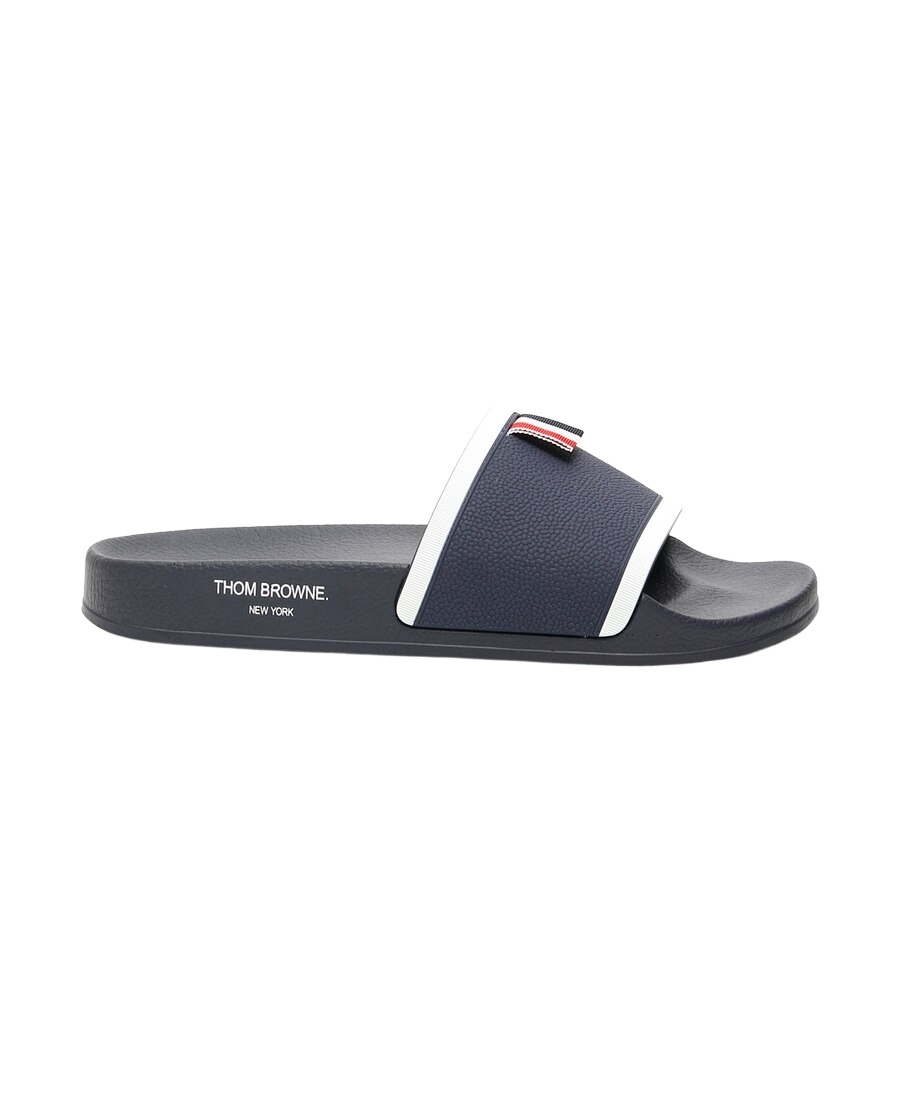 Thom Browne Molded Pool Slides In Black