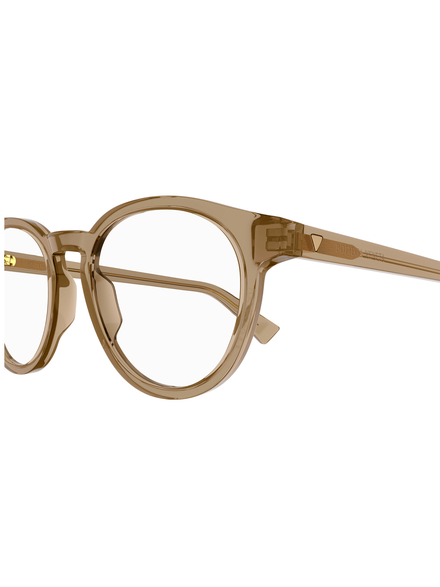Bottega Veneta Round Frame Eyeglasses In Nude