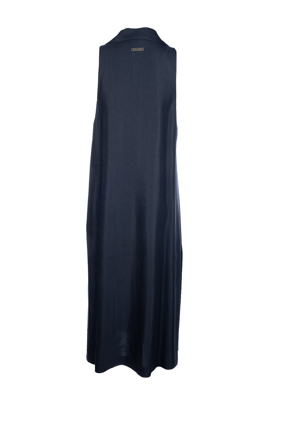 Peserico Double-breasted Sleeveless Coat In Blue