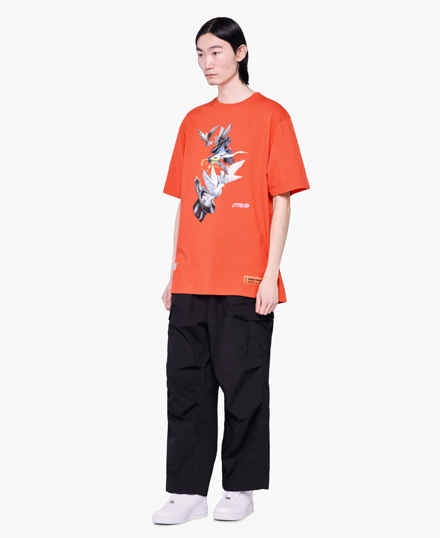 Heron Preston Logo Round-necked T-shirt In Red