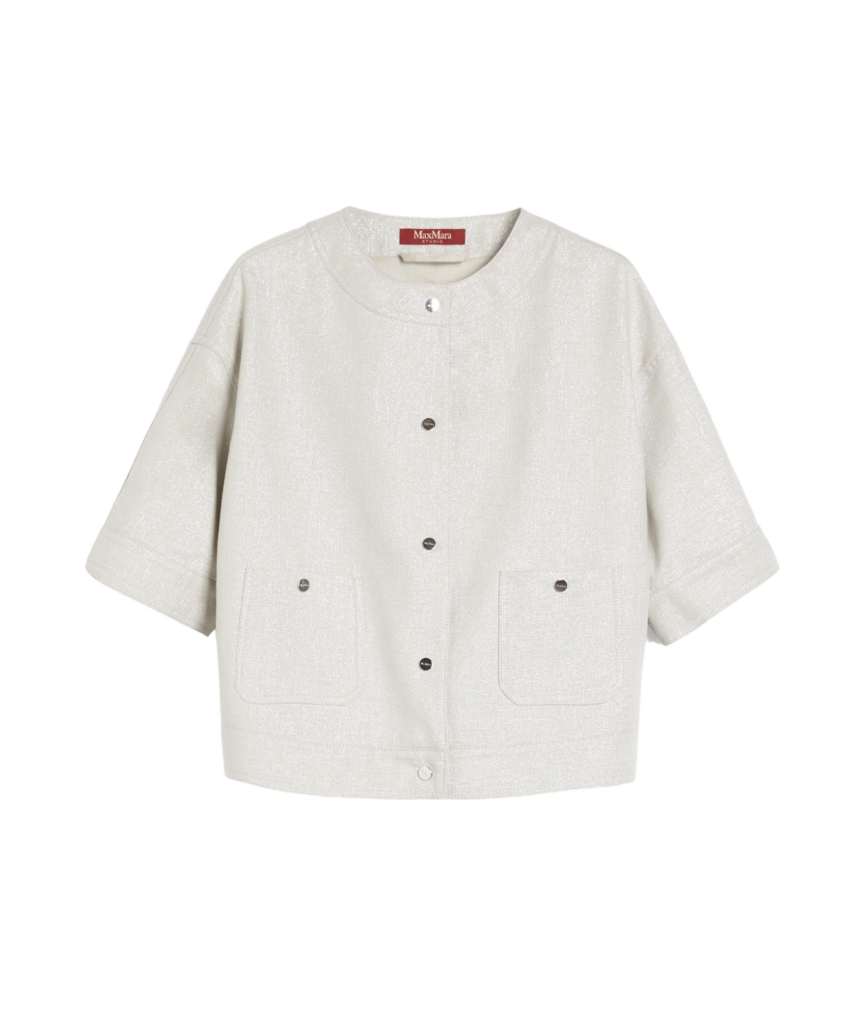Max Mara Short Sleeve Jacket In White
