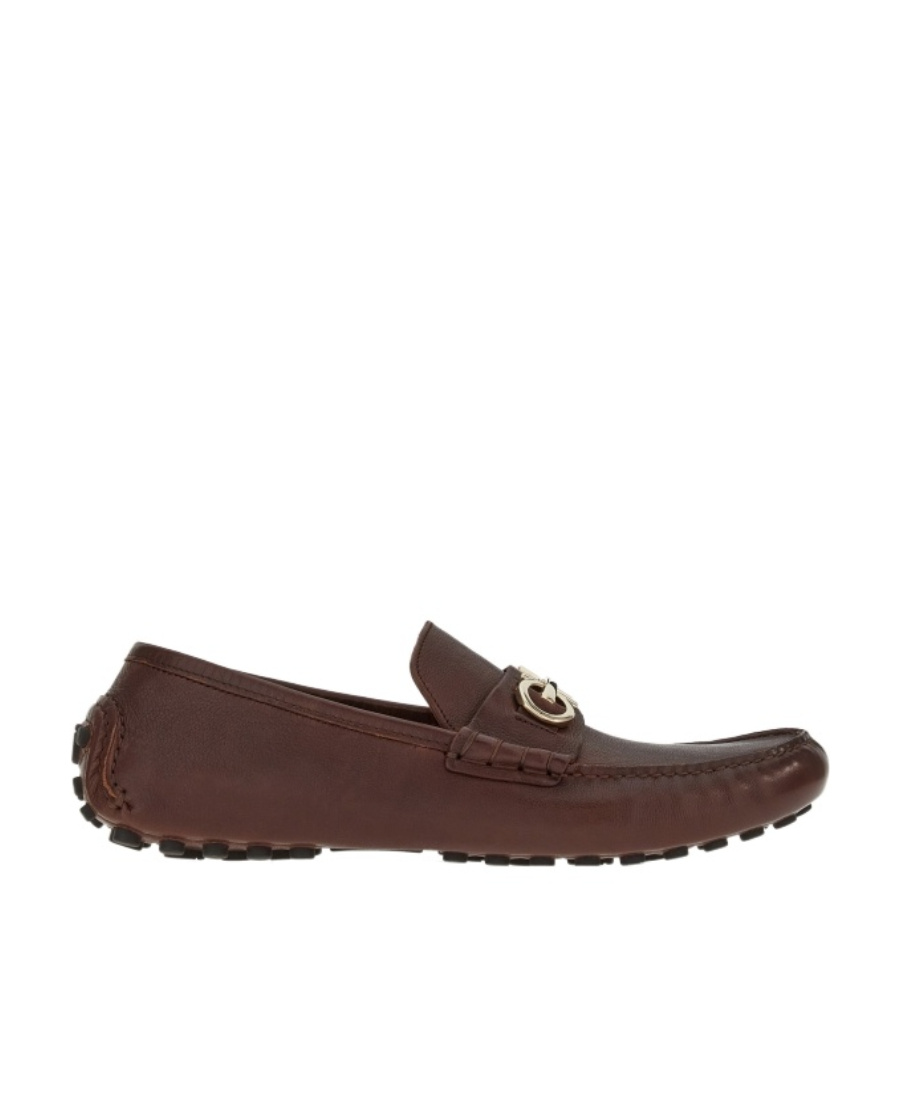 Ferragamo Horsebit-detail Leather Loafers In Black