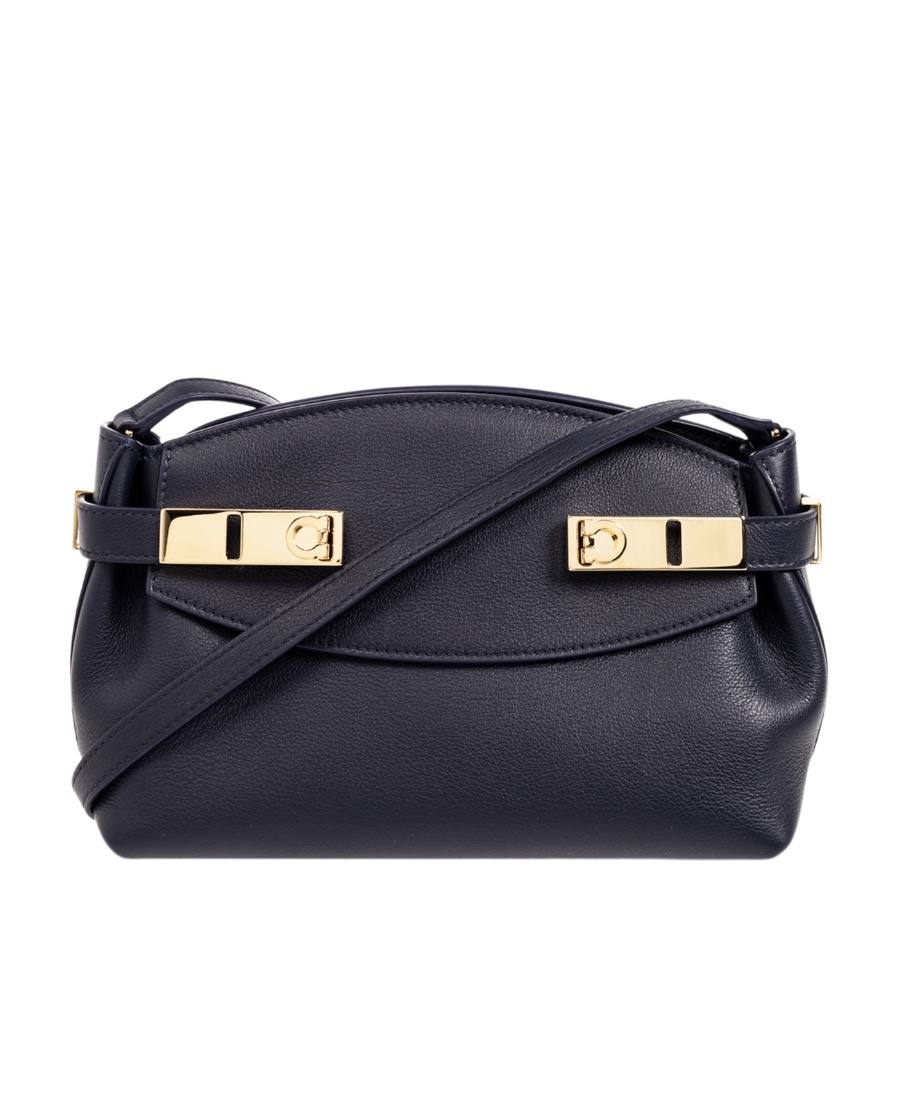 Ferragamo Hug Small Shoulder Bag In Black