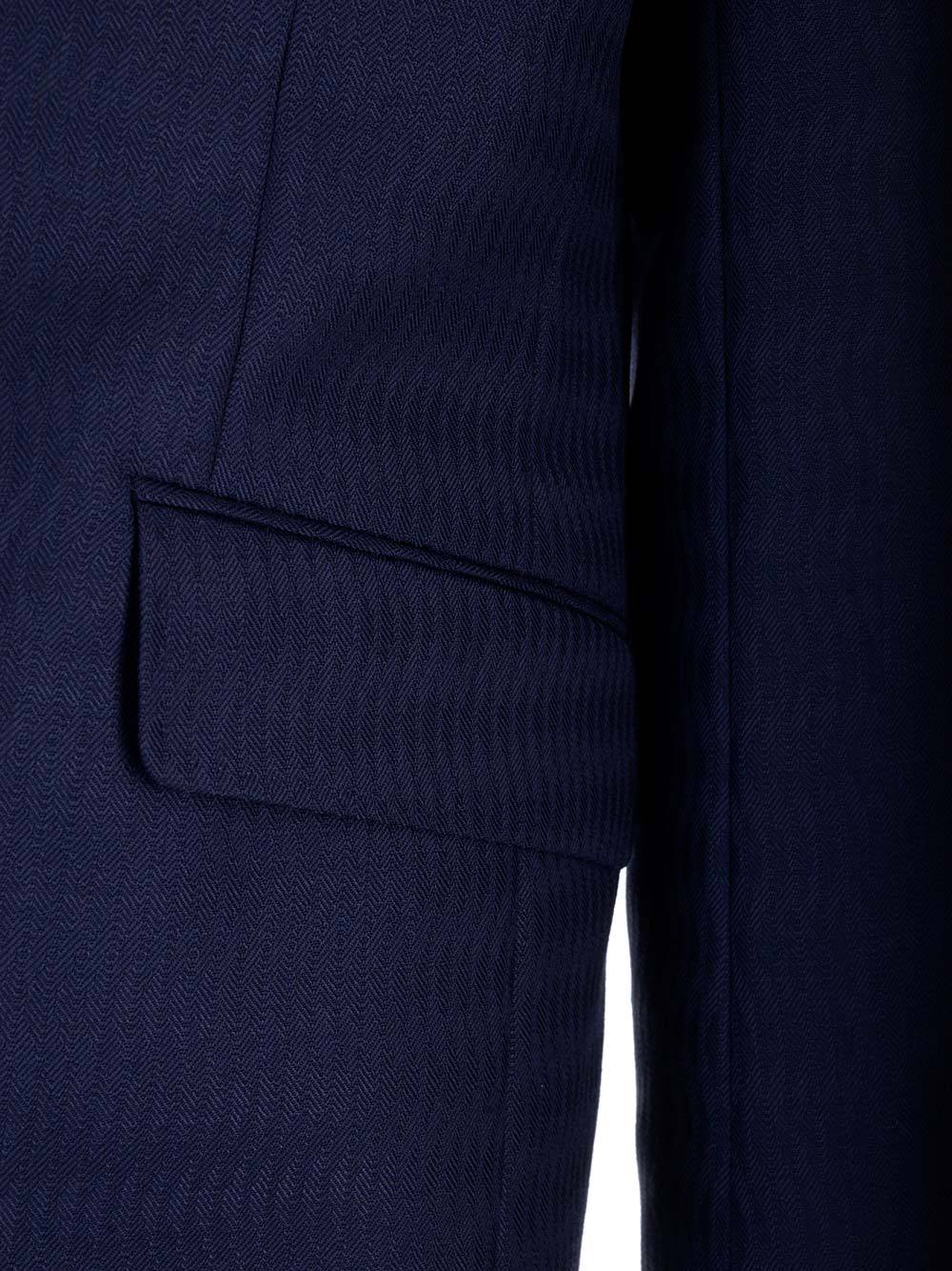 Etro Jacquard Wool Blazer In Black
