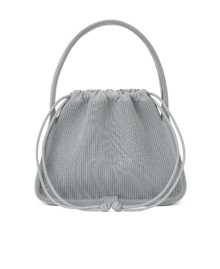 Alexander Wang Small Ryan Drawstring Bag In Gray